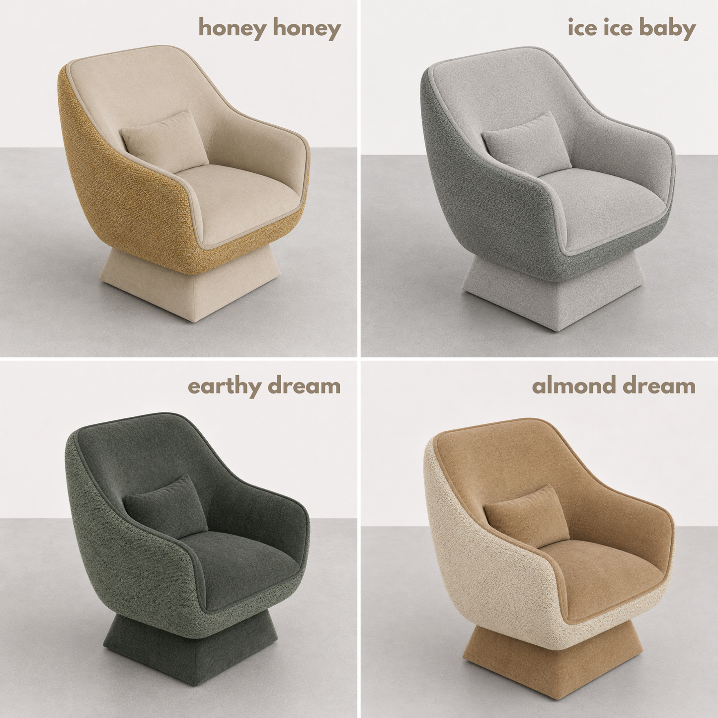 Cadeirão Becca estofado com design envolvente e acabamentos personalizáveis produzido em Portugal