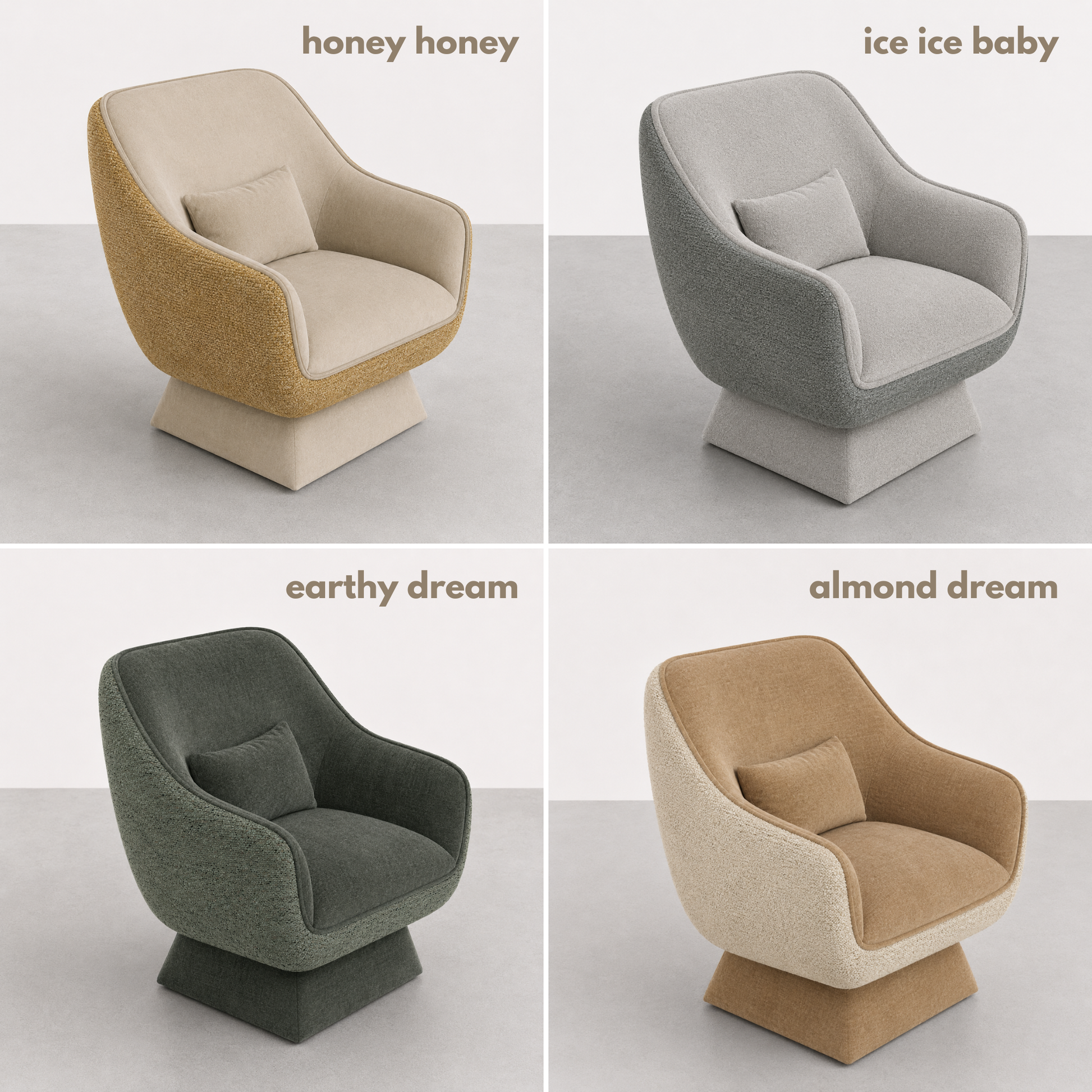 Cadeirão Becca estofado com design envolvente e acabamentos personalizáveis produzido em Portugal