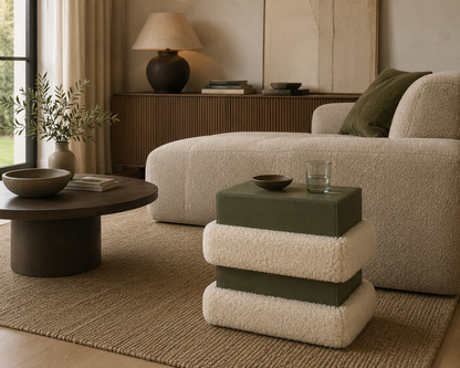 Mesa de apoio Bing com design contemporâneo e acabamentos personalizáveis produzida em Portugal