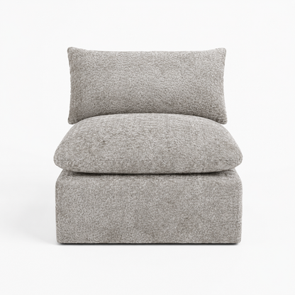 Sofá Modular Elliot em tecido bege, com chaise longue e design contemporâneo, produzido em Portugal pela VILLA Interiores.